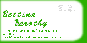 bettina marothy business card